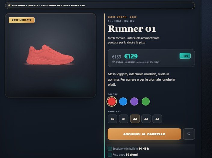 Scheda prodotto e-commerce